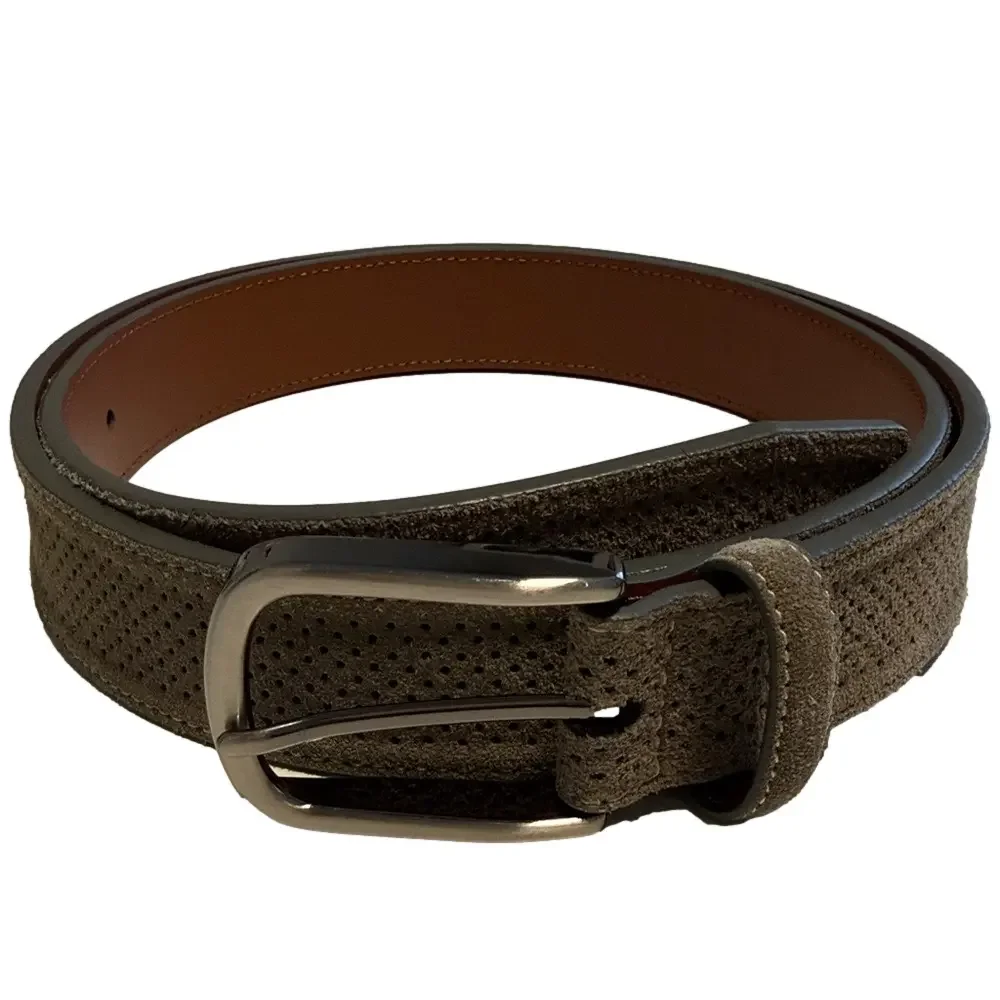 Johnston & Murphy taupe suede Belt sz 40
